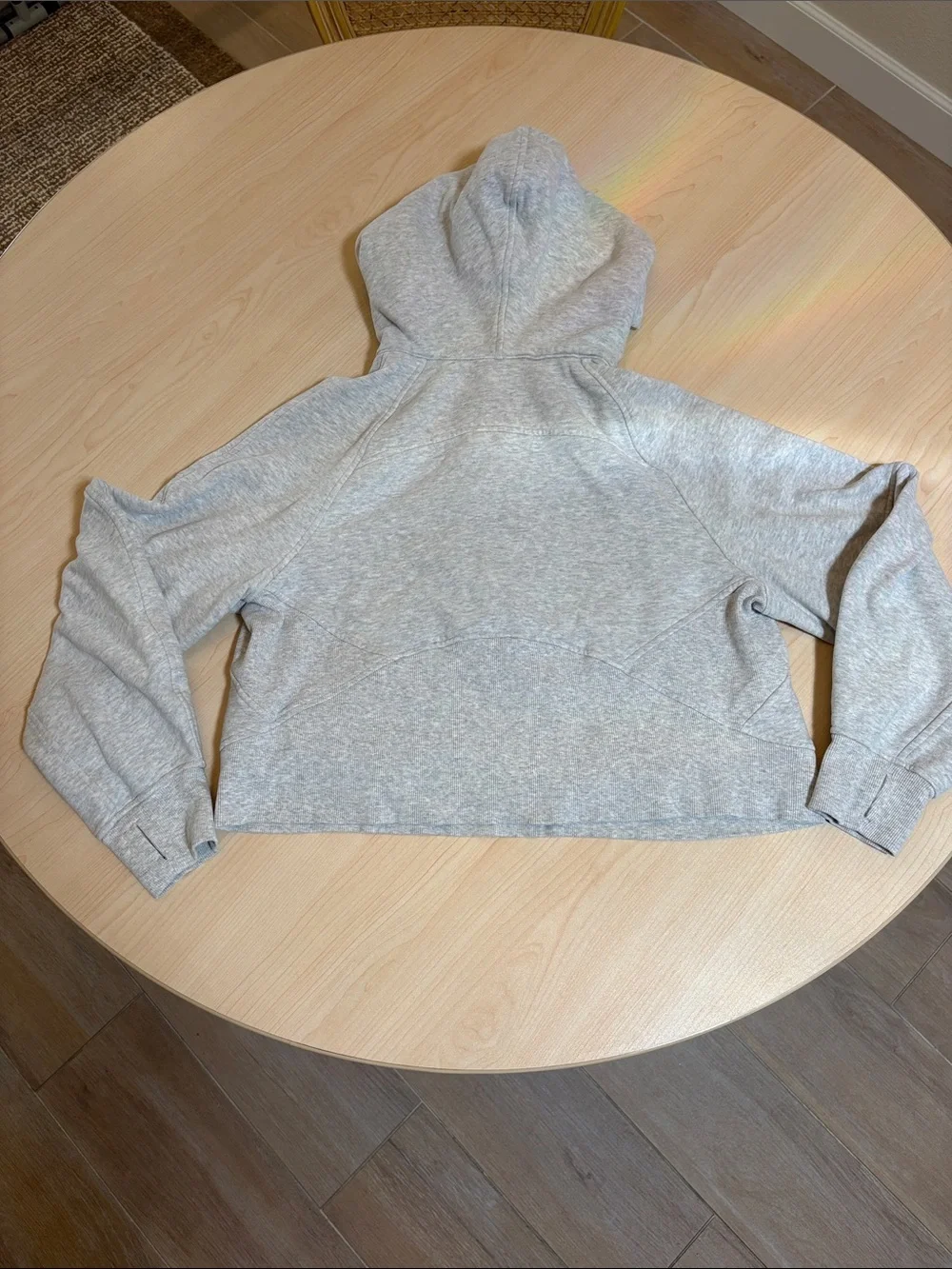 lululemon athletica Light Gray Half-Zip Hoodie Sweater